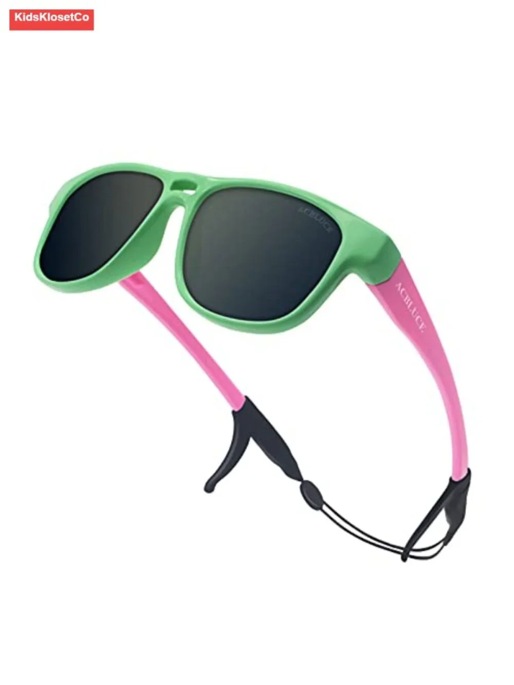 Kids Unbreakable TPEE Frame Polarized Sports Sunglasses with Adjustable Strap